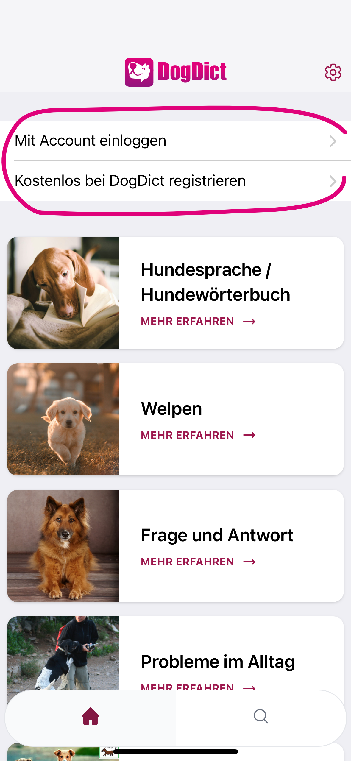 Code einlösen - Schritt 1